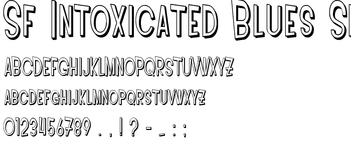 SF Intoxicated Blues Shaded font